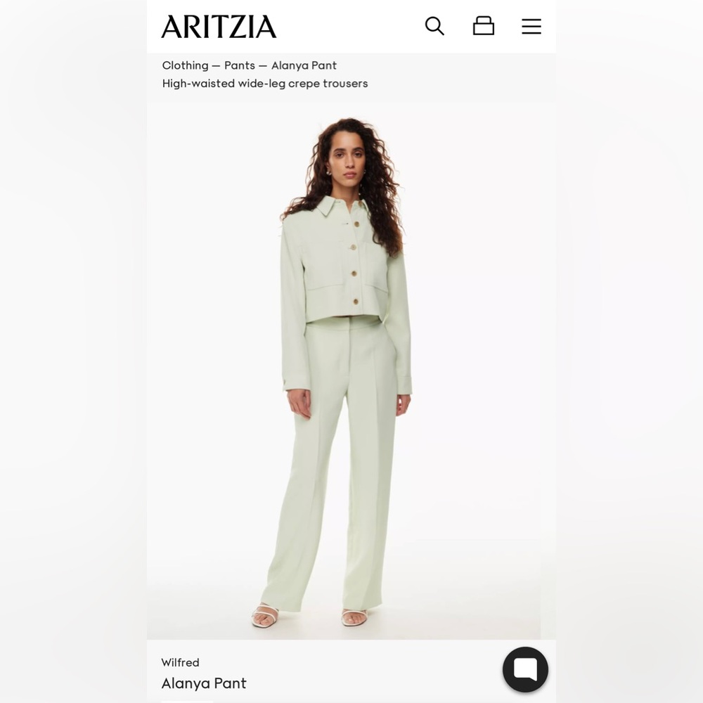 Aritzia Alayna pant in BABY BLUE